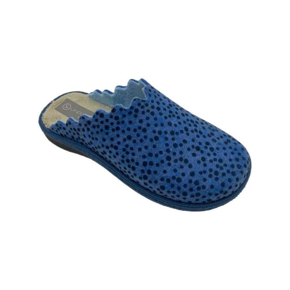 Unity in Diversity Wool Clog Slippers Malaga Starry Spotted Blue - Medium